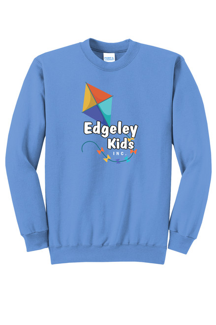 Edgeley Daycare PC78 Port & Co™ Core Fleece Crewneck Sweatshirt (Carolina Blue)