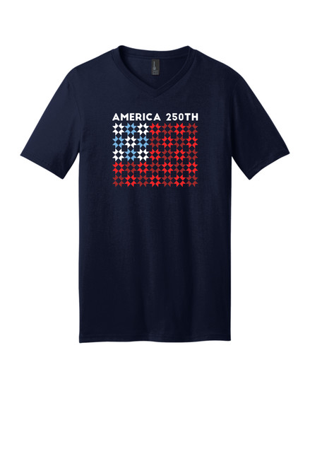 Faith Baste (America 250th) DT6500 District ® Very Important Tee ® V-Neck (New Navy)