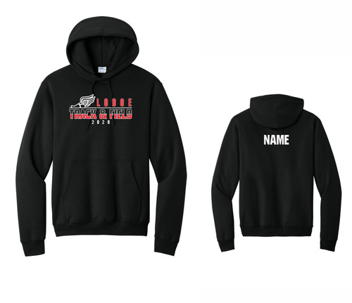 Loboe Track and Field PC78H Port & Co™ Core Fleece Pullover Hooded Sweatshirt