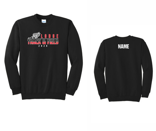Loboe Track and Field PC90 Port & Co™ Essential Fleece Crewneck Sweatshirt