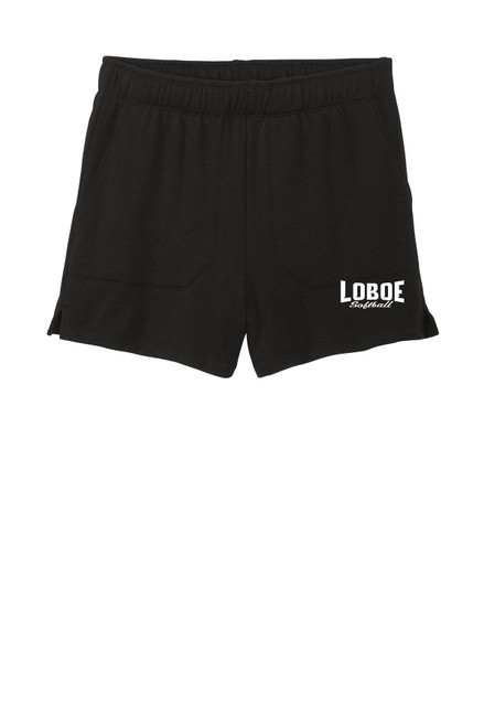 Loboe Softball DT1309 District® Women’s Perfect Tri® Fleece Short (Black)