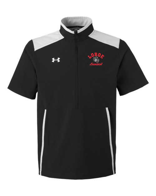 Loboe Baseball 1389612 Under Armour Men's Motivate 3.0 Short Sleeve Half-Zip (Black)