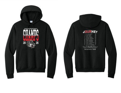 Loboe Girls Basketball Champions PC78H Port & Co™ Core Fleece Pullover Hooded Sweatshirt