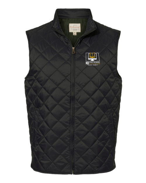ND County Recorders 207359 Weatherproof Men's Vintage Diamond Quilted Vest