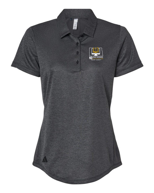 ND County Recorders A592 Adidas Women's Space Dyed Polo