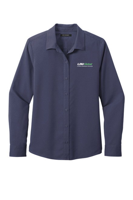 LBU Global LW401 Port Authority® Women's Long Sleeve Performance Staff Shirt (True Navy)