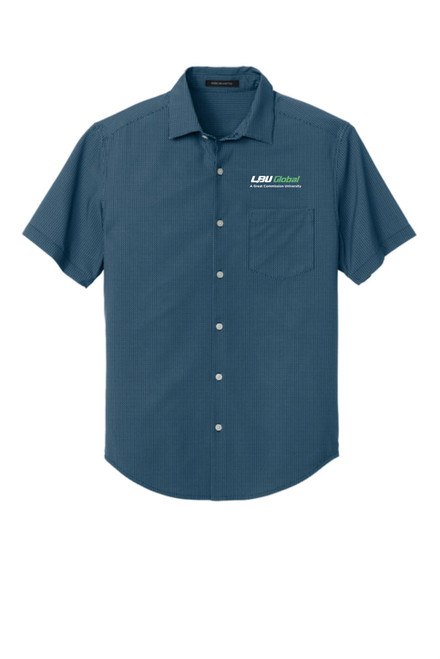 LBU Global MM2006 Mercer+Mettle® Short Sleeve UV Capital Tech Shirt (Night Navy Dash Print)