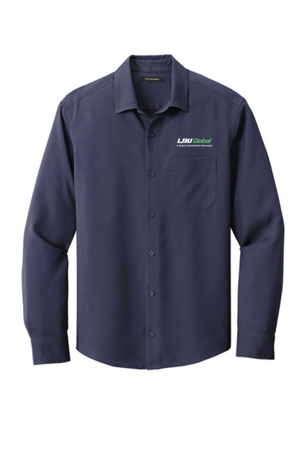 LBU Global W401 Port Authority® Long Sleeve Performance Staff Shirt (True Navy)