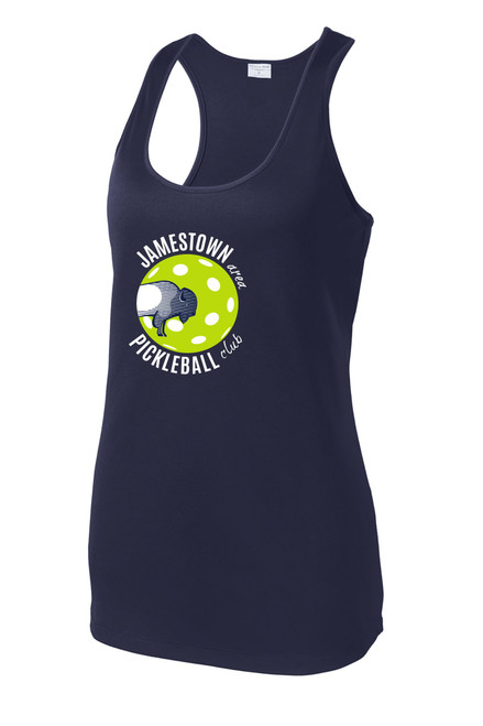 Jamestown Pickleball Club LST356 Sport-Tek® Women's PosiCharge® Competitor™ Racerback Tank (Navy)