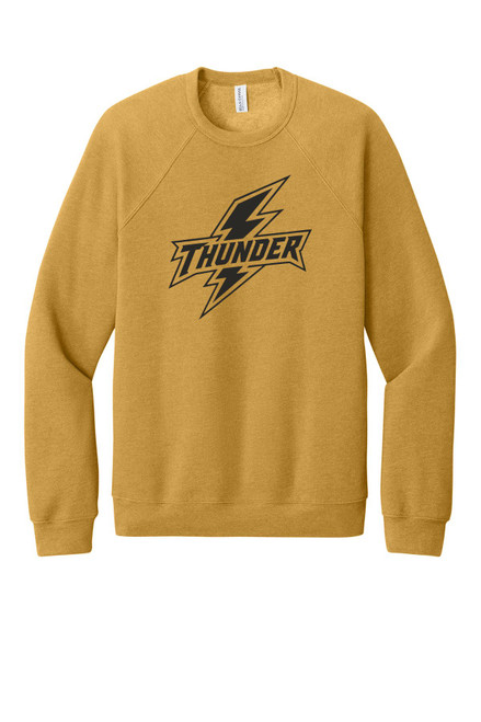 EEK Thunder Football BC3901 BELLA+CANVAS® Unisex Sponge Fleece Raglan Sweatshirt (Gold)
