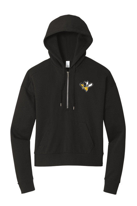 EKM VB DT1311 District® Women’s Perfect Tri® Fleece Half-Zip Pullover (Black)