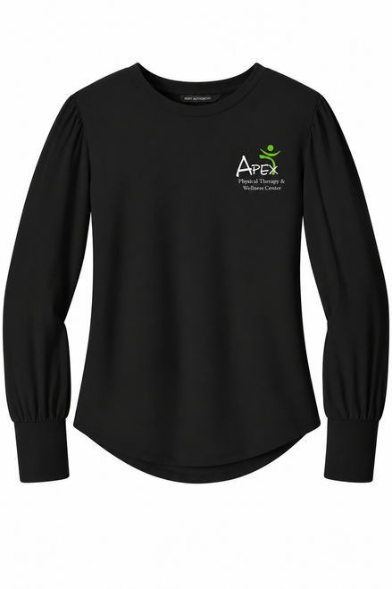 Apex MM1019 Mercer+Mettle Women’s Stretch Jersey Long Sleeve Blouson Top