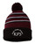 KPS 134 Richardson - Pom Cuffed Beanie (Maroon-Black-White)