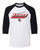 Loboe Baseball 3200Y BELLA + CANVAS - Youth Three-Quarter Sleeve Baseball Tee (White-Black) Loboe Baseball
