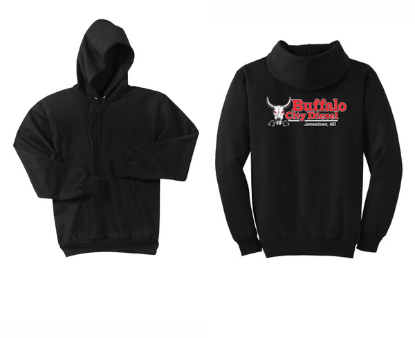 Buffalo City Diesel PC90H Port and Company Unisex Essential Fleece Pullover Hoodie Buffalo City Diesel PC90H Port and Company Unisex Essential Fleece Pullover Hoodie