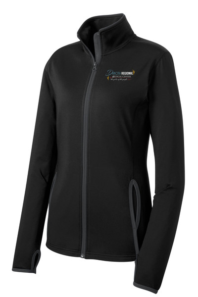 DRMC LST853 Sport-Tek Ladies Sport-Wick Stretch Contrast Full-Zip Jacket (Black-Charcoal Grey) DRMC LST853 Sport-Tek Ladies Sport-Wick Stretch Contrast Full-Zip Jacket (Black-Charcoal Grey)