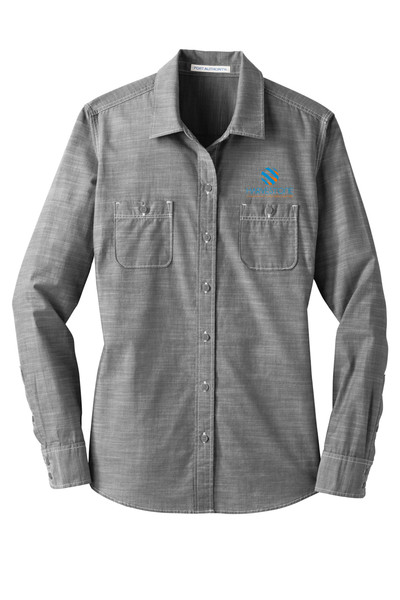 Harvestone LW380 Port Authority Ladies Slub Chambray Shirt Harvestone LW380 Port Authority Ladies Slub Chambray Shirt