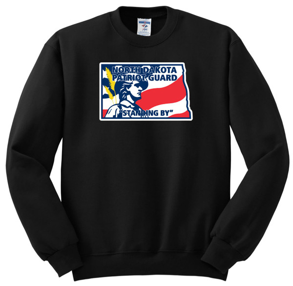ND Patriot Guard 562M Jerzees Unisex NuBlend Crewneck Sweatshirt (Black)