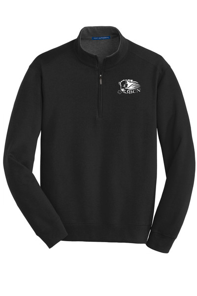 BCN Apparel K807 Port Authority Unisex Interlock Quarter Zip (Deep Black-Charcoal Heather) BCN Apparel K807 Port Authority Unisex Interlock Quarter Zip (Deep Black-Charcoal Heather)