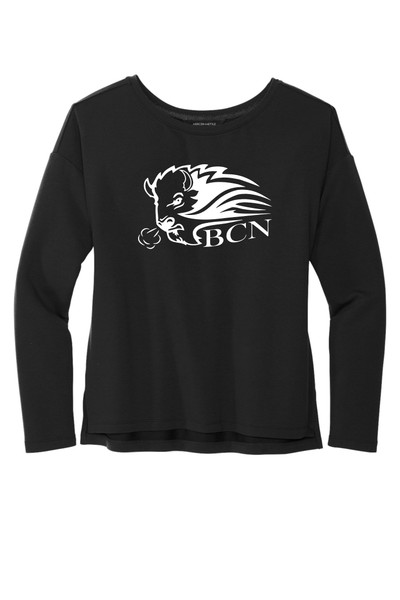BCN Apparel MM3013 Mercer Mettle Ladies Stretch Drop Shoulder Pullover (Deep Black) BCN Apparel MM3013 Mercer Mettle Ladies Stretch Drop Shoulder Pullover (Deep Black)