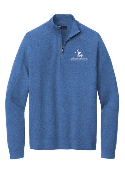Schauer and Assoc. BB18402 Brooks Brothers® Unisex Cotton Stretch Quarter-Zip Sweater Schauer and Assoc. BB18402 Brooks Brothers® Unisex Cotton Stretch Quarter-Zip Sweater
