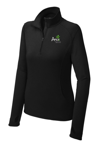 Apex Apparel LST850 Sport-Tek® Sport-Wick® Ladies Stretch Quarter-Zip Pullover Apex Apparel LST850 Sport-Tek® Sport-Wick® Ladies Stretch Quarter-Zip Pullover
