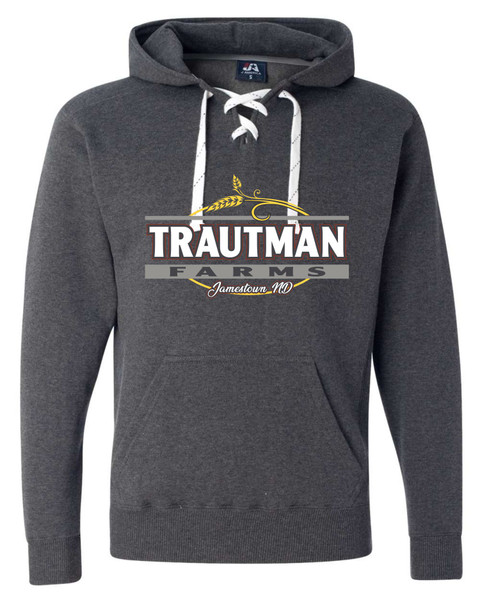 Trautman Farms 8830 J. America - Sport Lace Hooded Sweatshirt (Charcoal Heather) Trautman Farms 8830 J. America - Sport Lace Hooded Sweatshirt (Charcoal Heather)