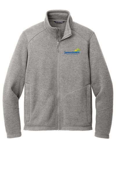 Park and Rec F428 Port Authority® Arc Sweater Fleece Jacket (Deep Smoke Heather) Park and Rec F428 Port Authority® Arc Sweater Fleece Jacket (Deep Smoke Heather)
