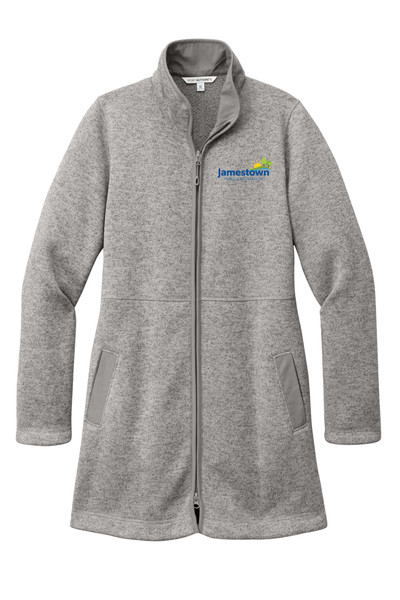 Park and Rec L425 Port Authority® Ladies Arc Sweater Fleece Long Jacket (Deep Smoke Heather) Park and Rec L425 Port Authority® Ladies Arc Sweater Fleece Long Jacket (Deep Smoke Heather)