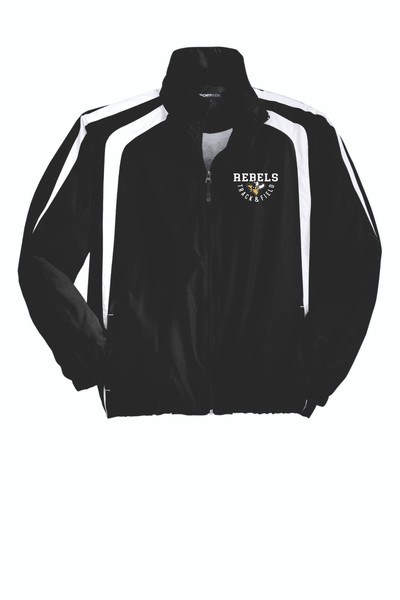 Rebel Track JST60 Sport-Tek® Colorblock Raglan Jacket (Black-White) Rebel Track JST60 Sport-Tek® Colorblock Raglan Jacket (Black-White)