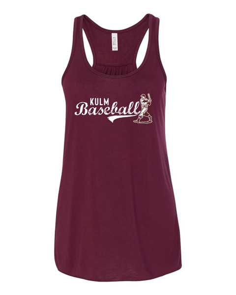 Kulm Youth Baseball 8800 BELLA + CANVAS - Women's Flowy Racerback Tank