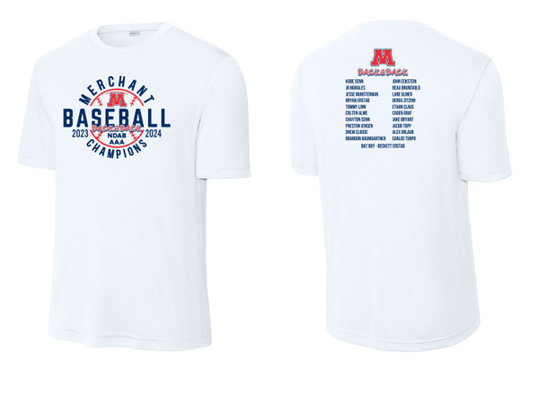 Merchant Baseball ST350 Sport-Tek® PosiCharge® Competitor™ Tee (White) CHAMPS