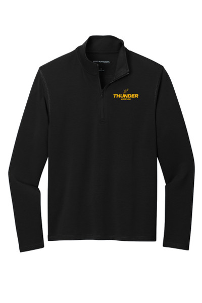 Thunder Wrestling K825 Port Authority® Microterry Quarter-Zip Pullover (Black)
