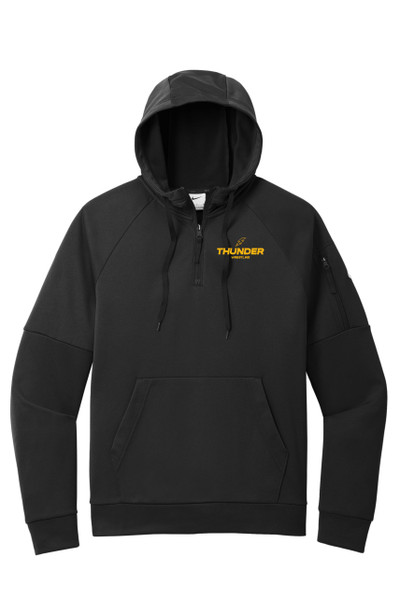 Thunder Wrestling NKFD9742 Nike Therma-FIT Pocket Quarter-Zip Fleece Hoodie (Black)