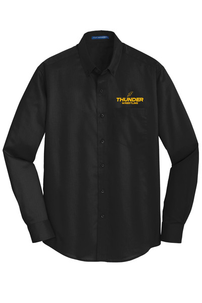 Thunder Wrestling S663 Port Authority® SuperPro™ Twill Shirt (Black)