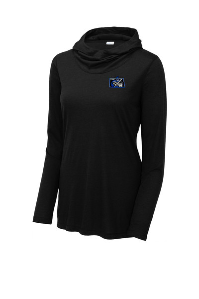 GM Titan Staff LST406 Sport-Tek® Women's PosiCharge ® Tri-Blend Wicking Long Sleeve Hoodie (Black)