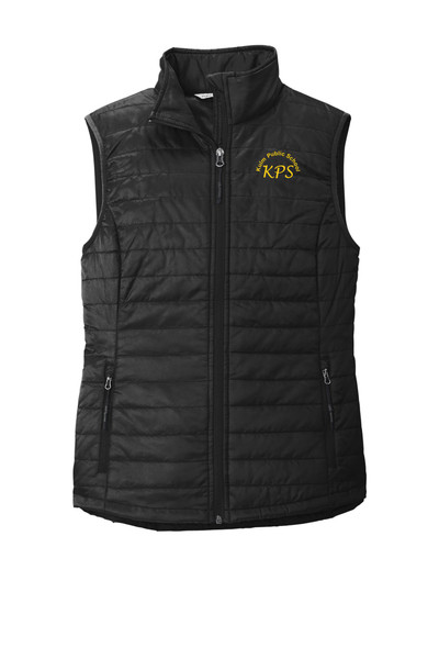 KPS L851 Port Authority® Women's Packable Puffy Vest (Black)