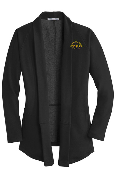 KPS L807 Port Authority® Women's Interlock Cardigan (Black)