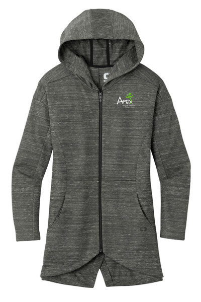 Apex Apparel LOG823 OGIO® Women's Flux Full-Zip Hoodie (Tarmac Grey Heather)