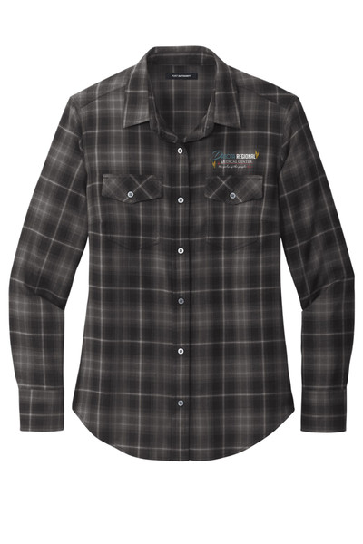 DRMC LW672 Port Authority® Women's Long Sleeve Ombre Plaid Shirt DRMC LW672 Port Authority® Women's Long Sleeve Ombre Plaid Shirt