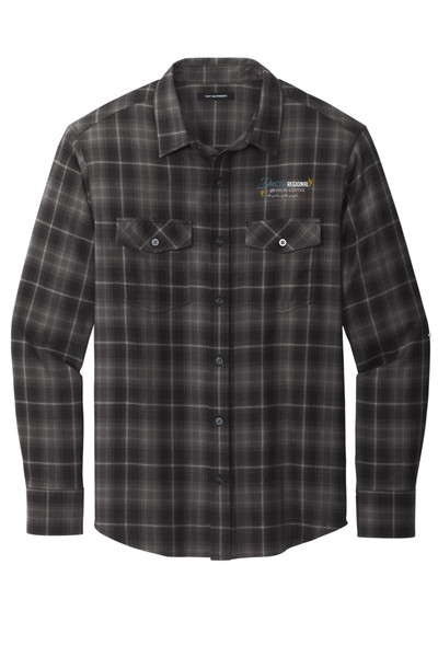 DRMC W672 Port Authority® Long Sleeve Ombre Plaid Shirt ( DRMC W672 Port Authority® Long Sleeve Ombre Plaid Shirt (