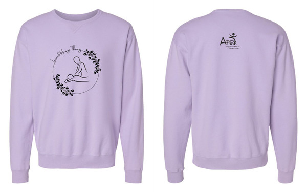 Apex Apparel GDH400 ComfortWash by Hanes - Garment-Dyed Crewneck Sweatshirt (Future Lavender) Massage Therapy