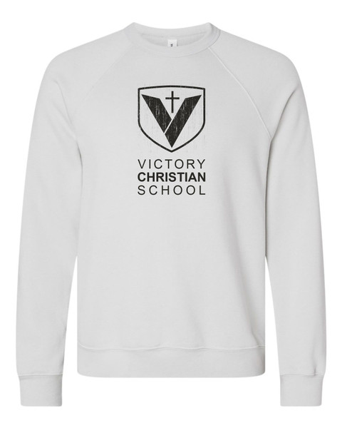 Victory Christian School 3901 Bella Canvas Unisex Sponge Fleece Raglan Crewneck Sweatshirt (Logo #2) Victory Christian School 3901 Bella Canvas Unisex Sponge Fleece Raglan Crewneck Sweatshirt (Logo #2)