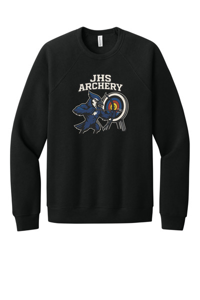 Blue Jay Archery BC3901 BELLA+CANVAS® Unisex Sponge Fleece Raglan Sweatshirt (Black)