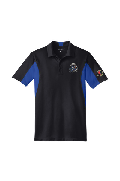 Blue Jay Archery ST655 Sport-Tek® Side Blocked Micropique Sport-Wick® Polo (Black-Royal)