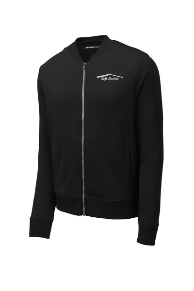 Safe Shelter ST274 Sport-Tek® Lightweight French Terry Bomber (Black)