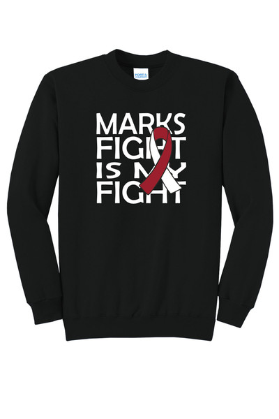 Marks Fight PC78 Port & Co™ Core Fleece Crewneck Sweatshirt (Black)