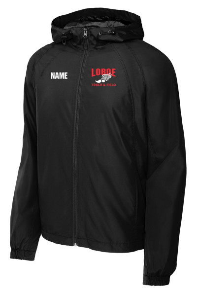 Loboe Track and Field JST73 Sport-Tek® Hooded Raglan Jacket (Black)