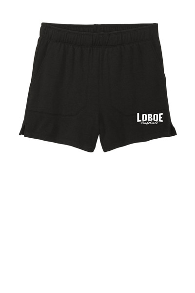 Loboe Softball DT1309 District® Women’s Perfect Tri® Fleece Short (Black)