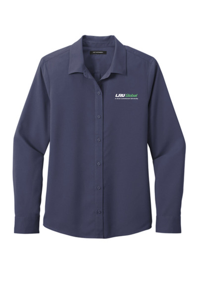 LBU Global LW401 Port Authority® Women's Long Sleeve Performance Staff Shirt (True Navy)